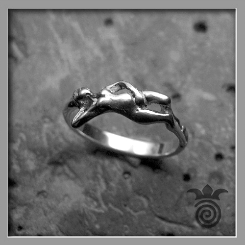 Bague fine femme nue argent reproduction bague perdue