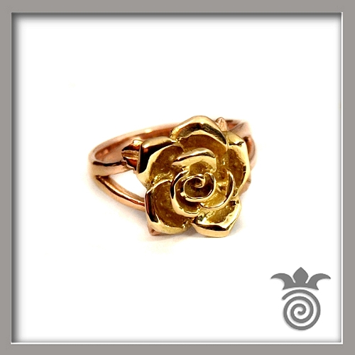 Bague rose 2 ors jaune et rose