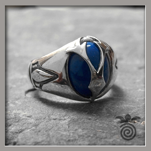 bague argent lapis lazuli